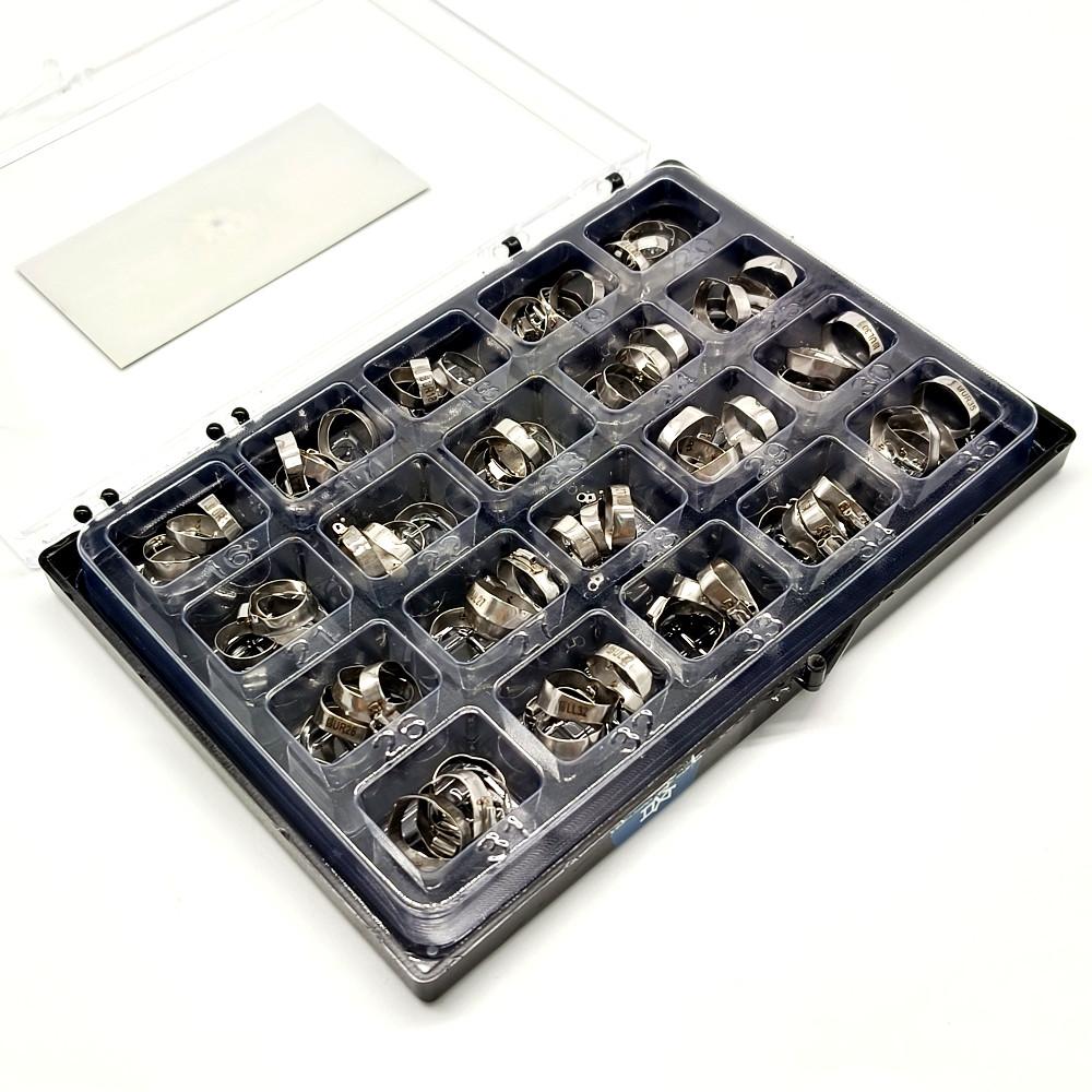 80 шт./кор., стоматологический ортодонтический молярный браслет с буккальными трубками, ортодонтический браслет из нержавеющей стали с трубкой, материалы для стоматолога