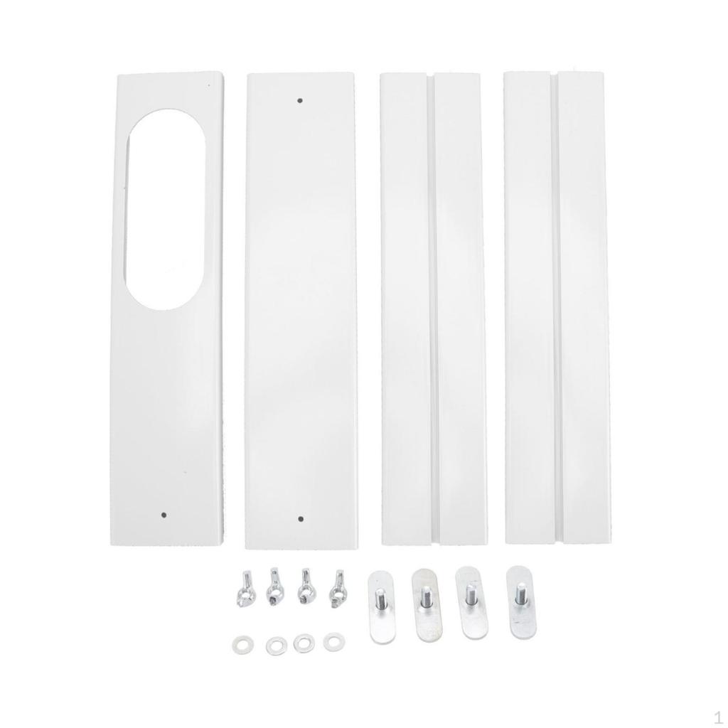 Portable Air Conditioning Window Vent Kit with Seal Plates,PVC Screws Nuts Washers for Sliding