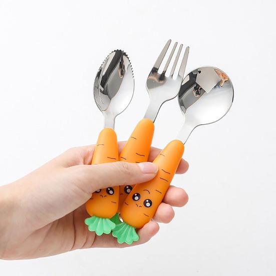 Useful Easily Cleaned Dining Non-slip Smooth Surface Mud Scraping Spoon for Kitchen Children Cutlery