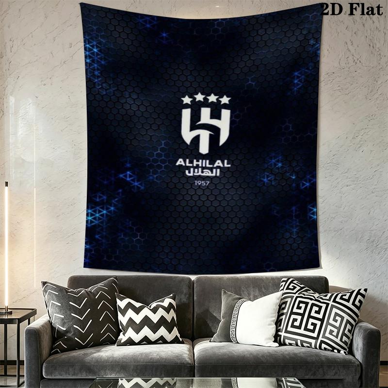 Al Ahli Wall Tapestry Aesthetic Wall Hanging Printed Fabric Blanket Decorative Tapestries for Bedroom Living Room Home Decor