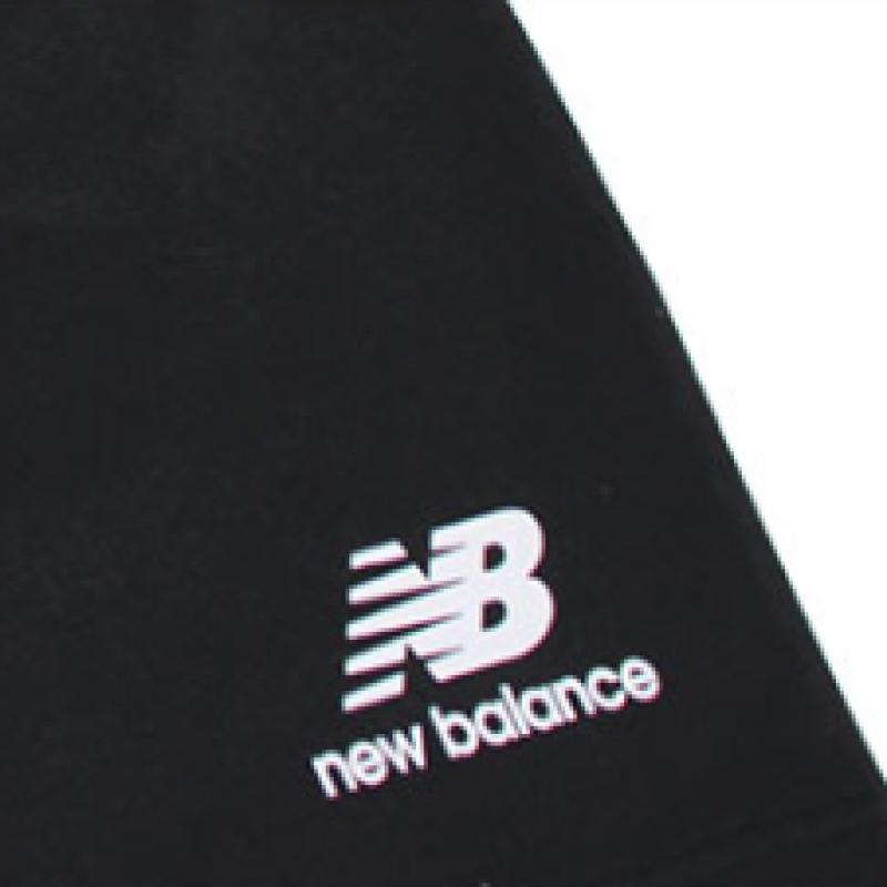 New Balance Nb Essentials Stacked Logo French Terry мужские тренировочные шорты брюки черные Ms315