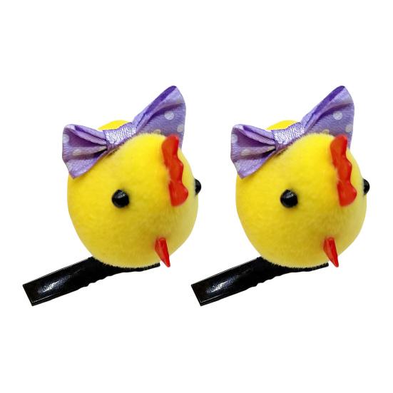 1/2/5Pcs Hair Pin Flocking Cartoon Capibara Chick Duck Decor Spring Design Metal Hair Clips Decorative Holiday Party Hairpins Hair Accessories