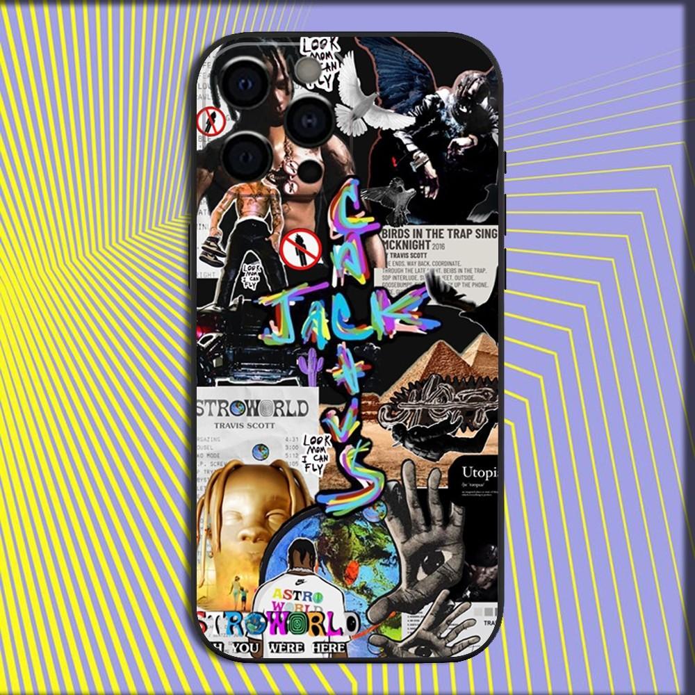 Чехол для телефона Travis Scott Cactus Jack для iPhone 16 15 14 13 12 11 Pro Max Mini X XS SE 7 8 Plus 16E Ударопрочный Мягкий Чехол Fundas