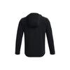 Under Armour Мужская однотонная флисовая куртка Rush Series с капюшоном на молнии, черная 1366178-001