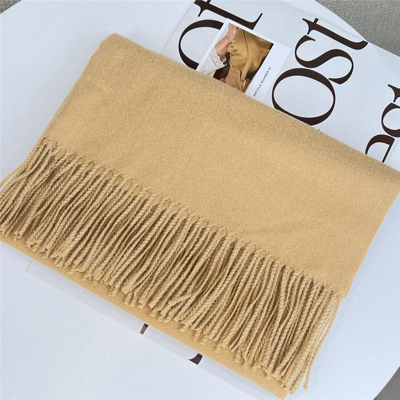 200*70 см Высококачественный однотонный искусственный кашемировый шарф Осень-зима с принтом Теплая шаль для женщин Подарок