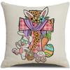 New Easter Cartoon Rabbit Pillowcase Spring Outdoor Decoration Pillow Sofa Cushion Pillow Case