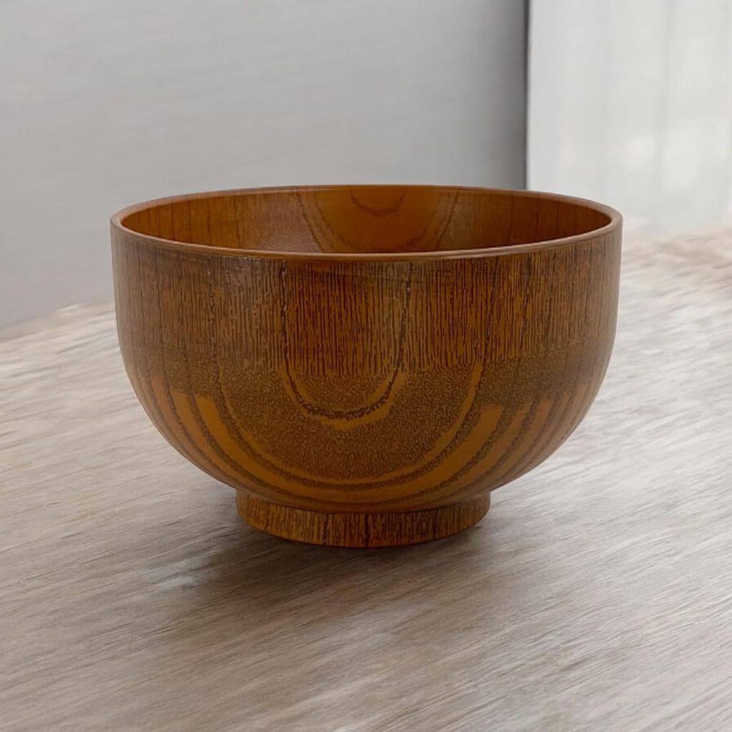 Миска для супа мисо 370 куб. см x Термостойкая миска окономи в деревянном стиле 120 см с принтом Сделано в Японии J-kitchens 12,2 см 7,6 см