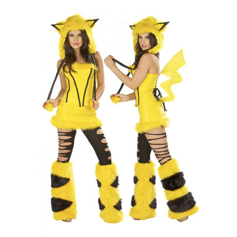 Halloween Cosplay Costume Ape Roleplay Outfit Orange With Tail Party