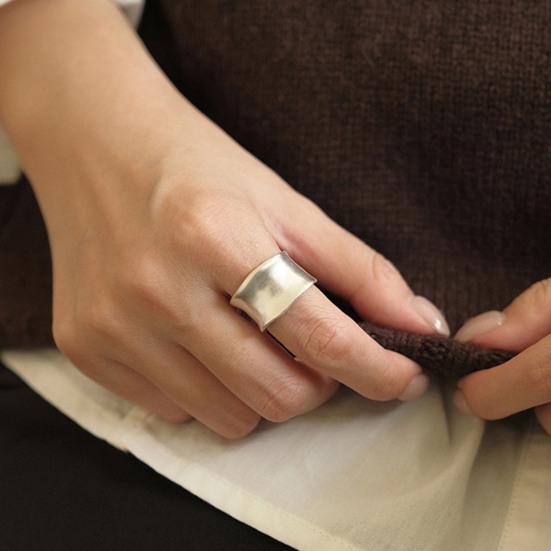 Простое серебряное кольцо с регулируемым открытым кольцом, минималистичное широкое кольцо ручной работы, парные украшения для мужчин и женщин