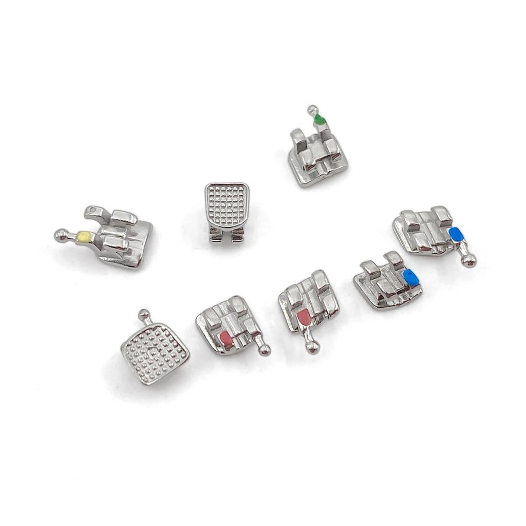 Стоматологические ортодонтические брекеты металлические Geousis Mini Roth/MBT 022/018 345 крючки MIM моноблок для зубов стоматологические материалы