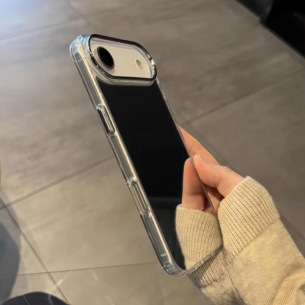 Зеркало для макияжа с металлической рамкой Чехол для телефона Для iPhone 17 17E 16E Pro Max 16 15 14 13 12 11 Pro Max 16 Plus Покрытие Ударопрочный Чехол