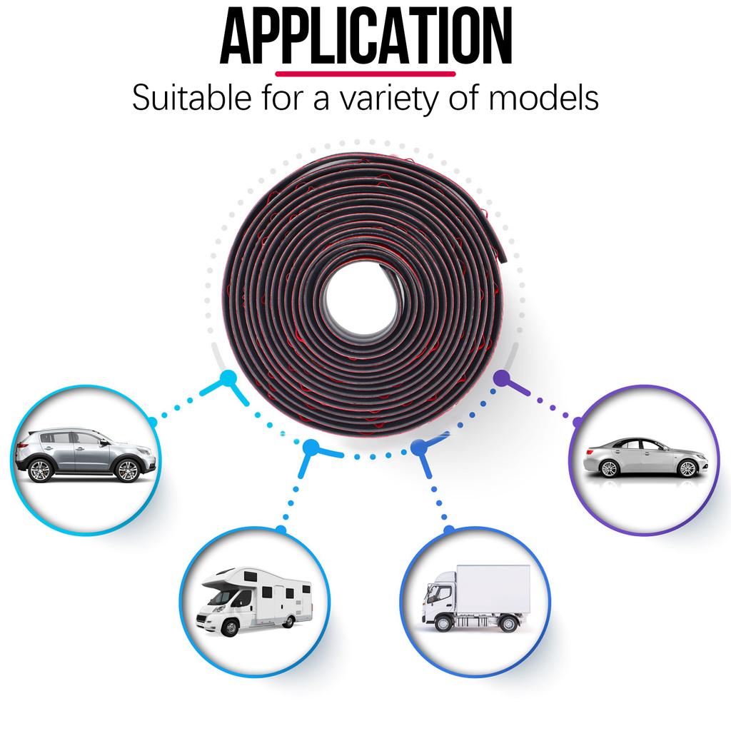4 м DIY резиновая уплотнительная кромка окна, уплотнительная лента для лобового стекла, уплотнительная лента, отделка автомобильного герметика, защитная уплотнительная лента для кромки, наклейка