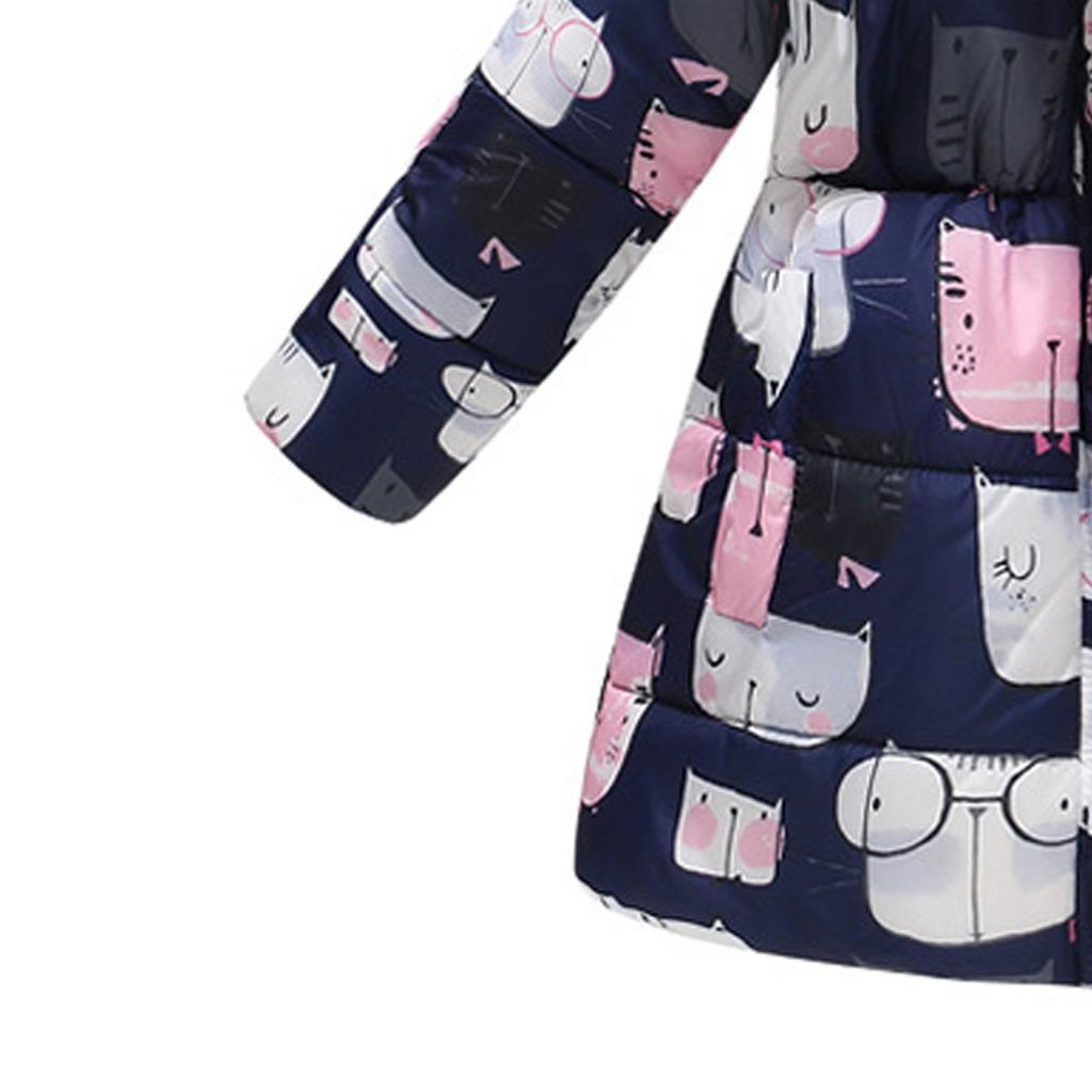 Детская стеганая куртка для мальчиков и девочек, модная стеганая куртка с капюшоном и длинным воротником из мультфильма для больших мальчиков