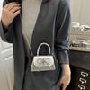 Bow Fashionable Solid Color New Simple Chain Single Shoulder Crossbody Portable Small Square Bag Women