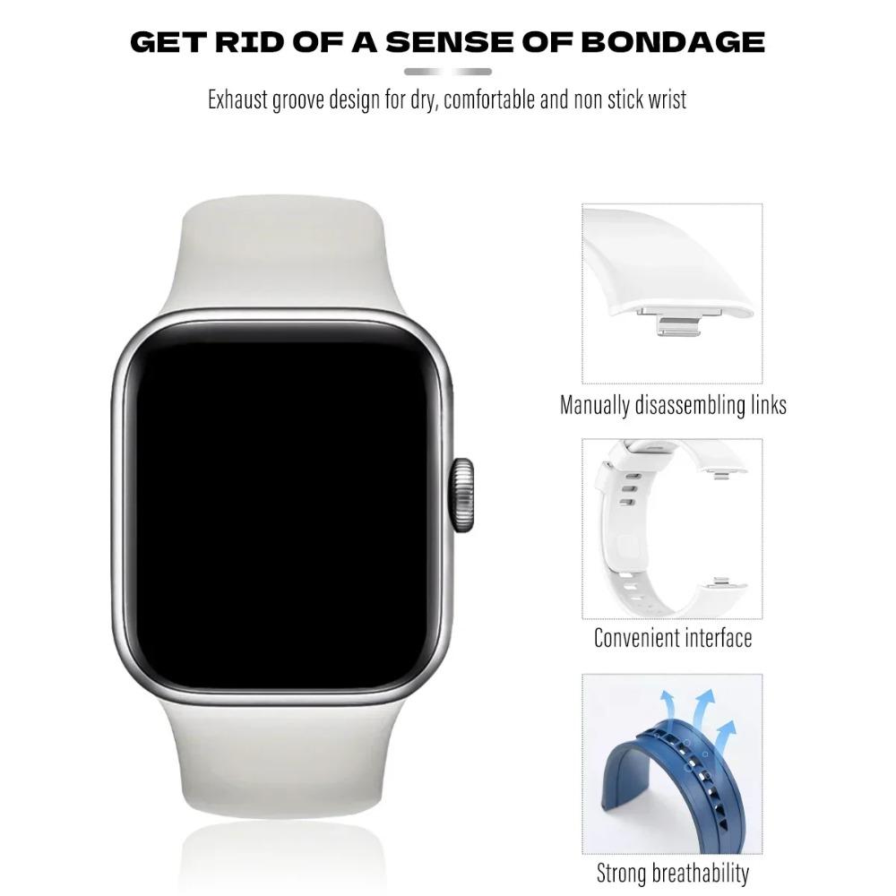 Soft Silicone Band For Redmi Watch 4 Strap Smart Watch Accessories For Xiaomi Mi Band 8 Wristband Watchband Sport Bracelet