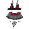 Mens Lingerie Bra Set Ruffles Lace Nightie Dress Sissy Panties Nightwear Crossdress Bra