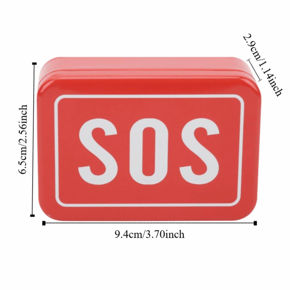 3 Pcs Iron SOS Lifesaving Toolbox Multifunctional Survival Storage Box Camping Hiking Travel
