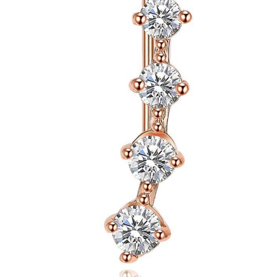 1 пара женских ушей-альпинистов со стразами, инкрустация ушей, элегантные шпильки