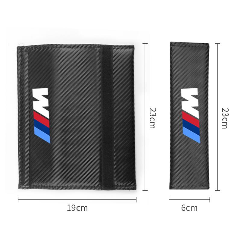 2 Pack Carbon Fiber Auto Protective Shell Cover Trim M Performance Styling Accessory for BMW M Power M3 M5 X1 X3 X5 X6 E36 E39 DA1