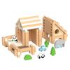 100PCS Set 3D Wooden Puzzle DIY Maze Model Building Block Kits Assembly Educational Toys for Children Adult Gift Party Game