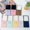 For Samsung Z Flip 7 Mobile Phone Case Skin-feeling Ring ZFlip6 Folding Protective Case Zflip5 Simple Anti-fall