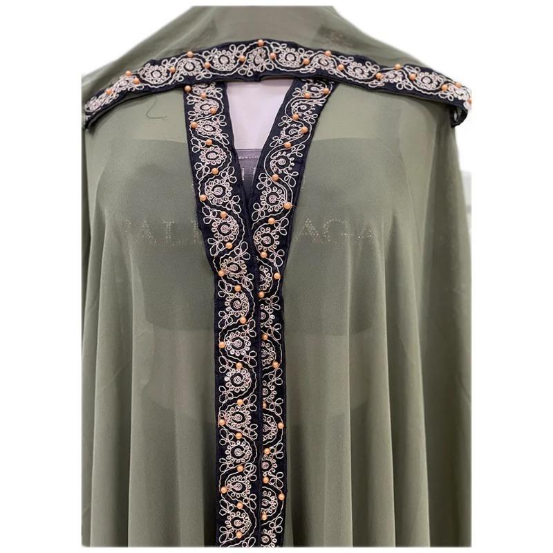 Марокканский Кафтан Дубайский Макси Платье с Капюшоном Рукав Летучая Мышь Кафтан Фараша Мусульманские Женщины Африканское Открытое Кимоно Бубу Вечерние Платья