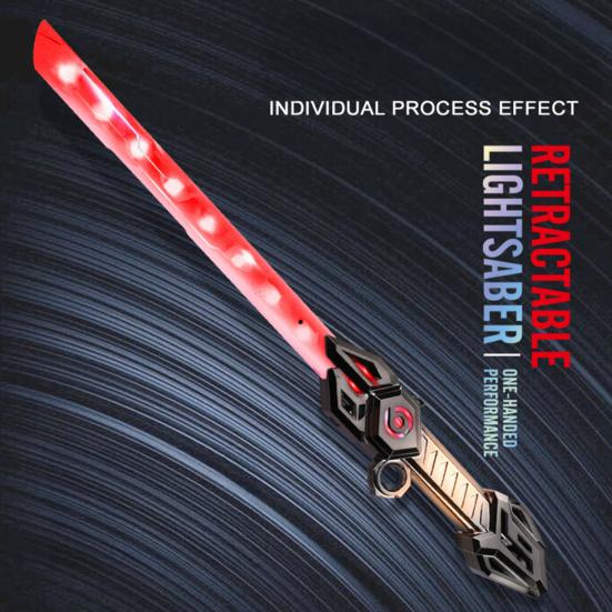 Children Glowing Lightsaber Toy with Special Sound Effects Multi-Color Light Up Longsword Realistic Handle Gift for Kids Role-Playing Fun