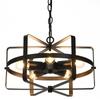 5 Lights Farmhouse Pendant Light Fixture with Metal Cage Adjustable Height Industrial Pendant Light for Kitchen Island Bedroom Entrance