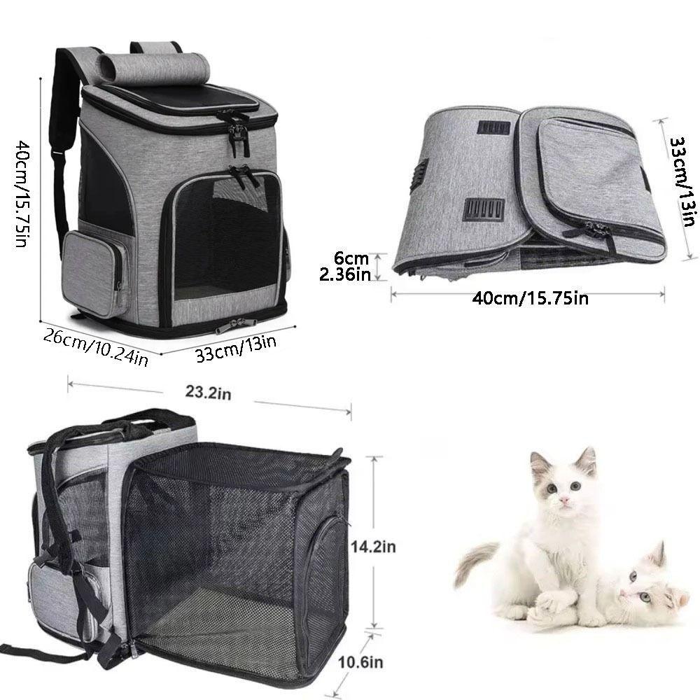 Breathable Pet Backpack Large Capacity Pet Travel Bag Multi-function Cat Carrier Transport