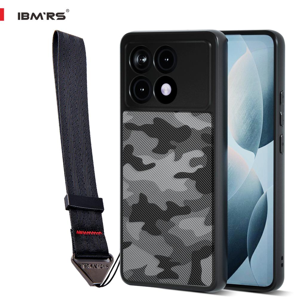 (Comes with Wrist strap)IBMRS for Xiaomi Redmi K70 Ultra Phone Case,ultra-sleek,raised Edges Protect Camera & Screen- Black Camo