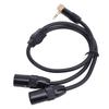 3.5mm to Dual XLR Male Y Splitter Cable 1 8 Stereo 3 Pin 0.5m for Microphone Speakers Stage DJ