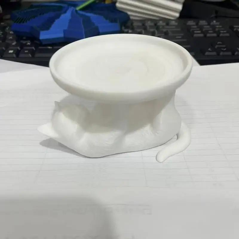1 шт. 3D-печатный забавный лоток для ювелирных изделий в виде кошки, игривый и милый дизайн кошки, новый стиль, идеально подходит для организации рабочего стола