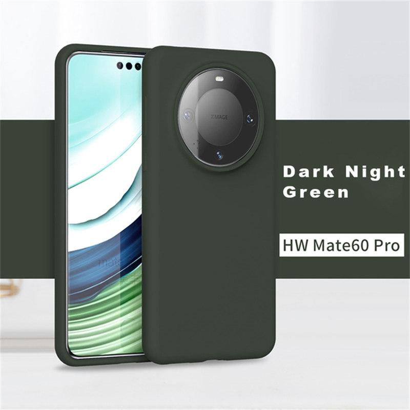 Для Huawei Mate 60 одноцветный чехол из ТПУ, оригинальный жидкий силиконовый чехол для телефона Huawei Mate 60Pro 60 Pro, противоударные аксессуары