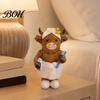 Cream Style Home Accessories Highland Cow Bathroom Figurine, Bathrobe Statue, Wateroroof Desktop Soft Decoration Animal Resin Ornament for Sink Shelf