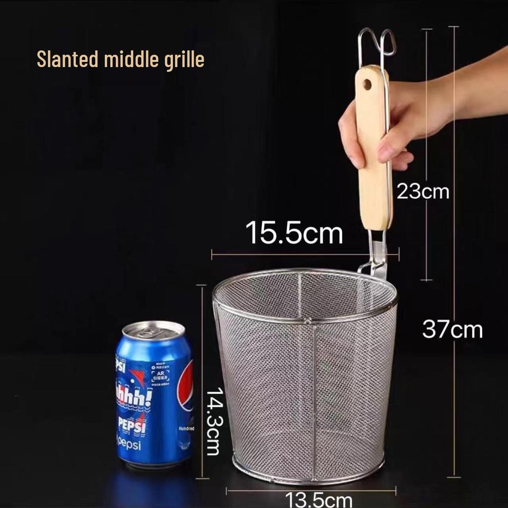 304 Stainless Steel Noodle and Soup Skimmer, Vegetable Strainer, Hot Pot Skimmer, Fine Mesh Strainer.