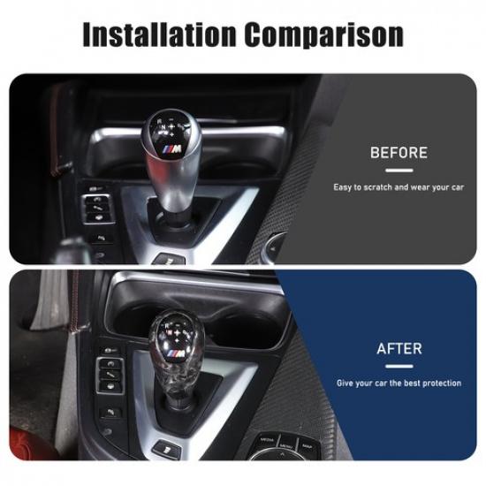 Forged Real Carbon Fiber Interior Gear Box Shift Knob Trim For BMW M3 F80 M4 F82