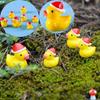 10Pcs Mini Duck Retro Little Christmas Resin Craft Garden Decor Figurines Toys DIY Miniatures Terrarium Micro Landscape Home Ornaments