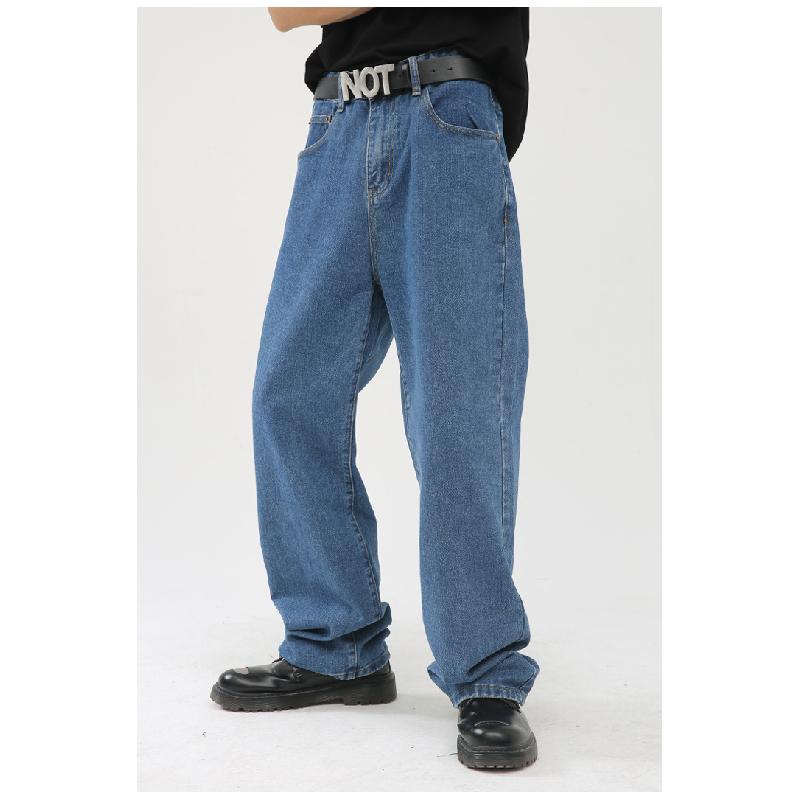 New loose-fitting Korean-style versatile slimming ins straight wide-leg pants for men, trendy casual trousers