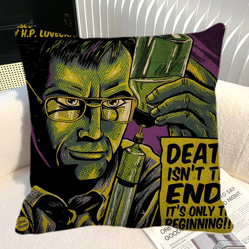Ужасы Смешной Фильм R ReAnimator Ретро Наволочка Квадратная Подушка Спальня Диван Отдых Комфортная Подушка Автомобиль Домашний Декор