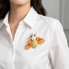 Fashion Enamel Honey Bee Brooch Shiny Rhinestone Faux Pearl Durable Alloy Pin for Coat Dress Scarf Gift for Girls