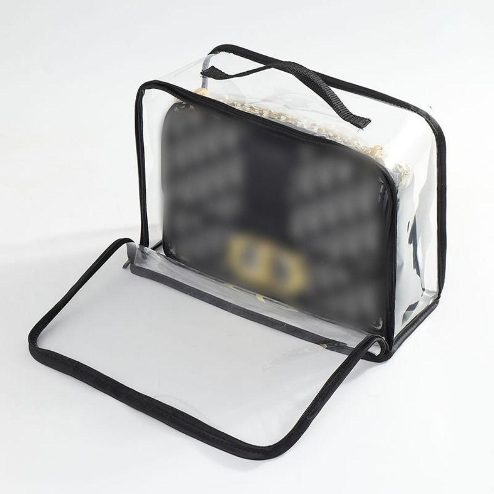 Large Capacity PVC Dust Bags Waterproof Transparent Storage Organizer Moisture-proof Portable Zipper Tote Bag Travel