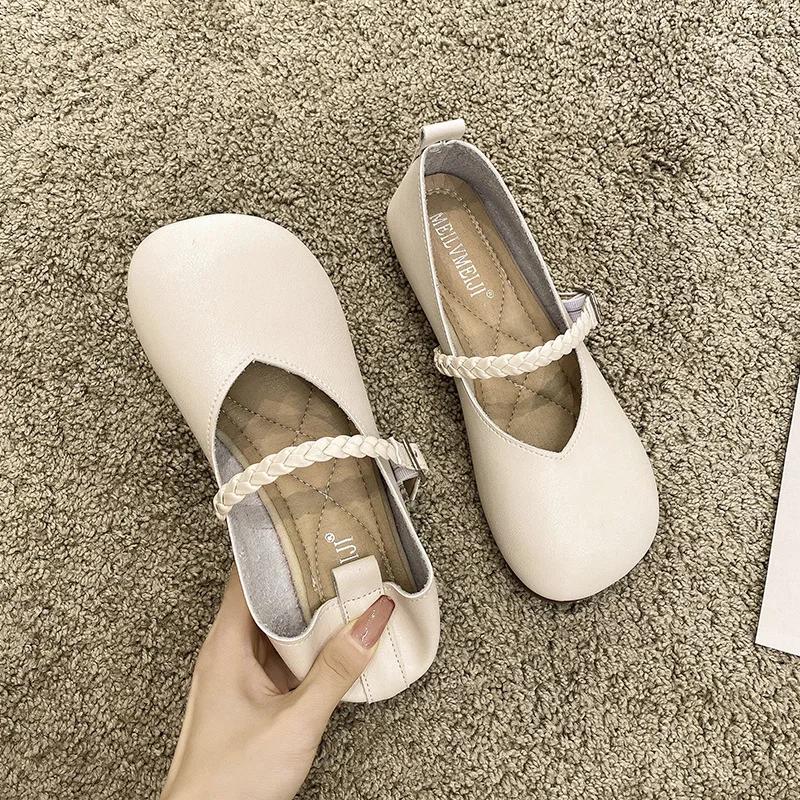 2024Shallow Mouth Casual Woman Shoe Square Toe Female Footwear Elegant Soft Autumn Modis Comfortable Moccasin Dress Fall Summer