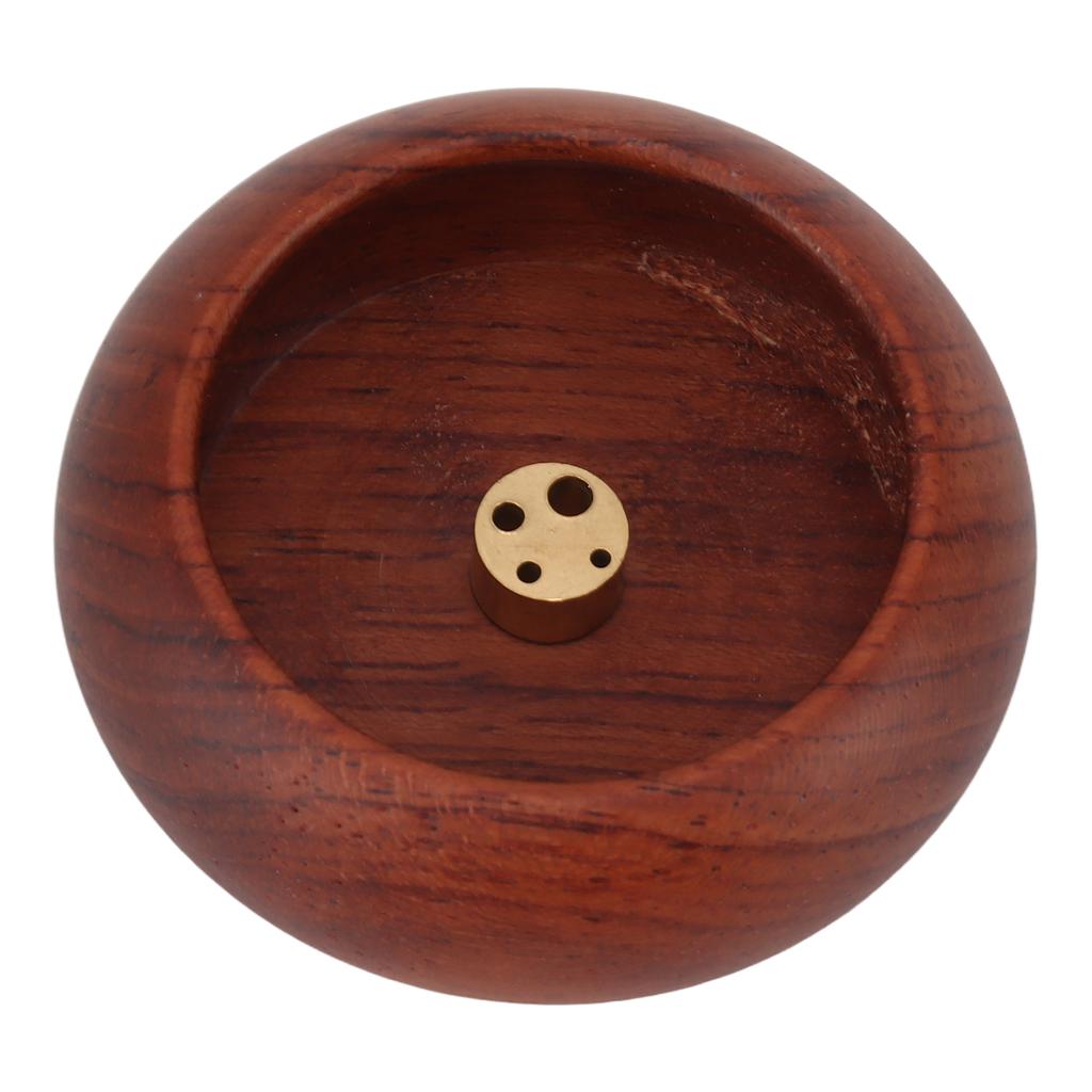 Подставка для благовоний для палочек из дерева и меди, маленькая круглая тарелка для ароматерапии с благовониями для чайной церемонии