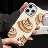 Кремовый Чехол для Телефона с Дизайном Булочки с Корицей Для iPhone 17 Pro Чехол iPhone 11 12 13 14 15 16 Pro Max 17 Air X XS 7 8 Plus 16E Чехол
