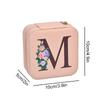 1PC Jewelry Boxes for Wedding Party Black Alphabet Personalized Pink Gift Box Jewellery Holder Jewelry Organizer Case