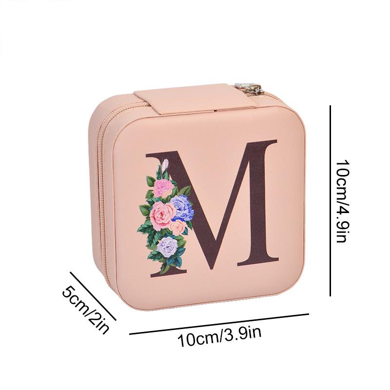 1PC Jewelry Boxes for Wedding Party Black Alphabet Personalized Pink Gift Box Jewellery Holder Jewelry Organizer Case