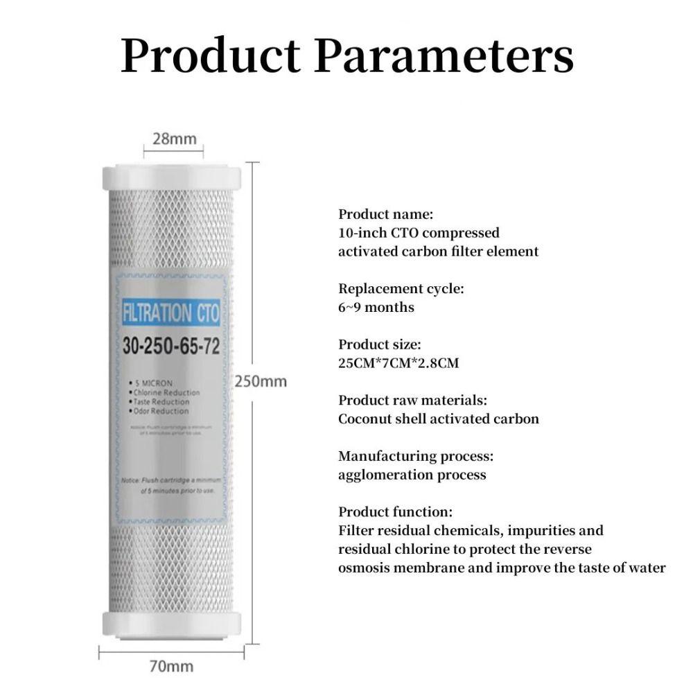 10-дюймовый картридж для фильтра воды Универсальный целлюлозный сменный картридж Главная