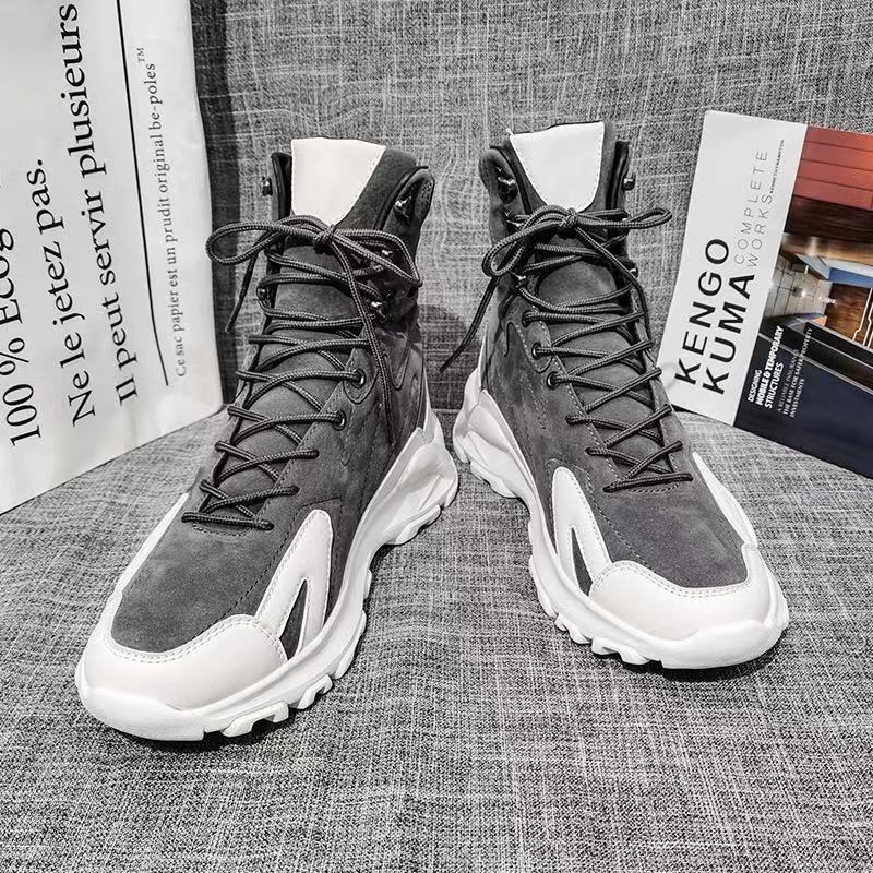 Мужская Зимняя Мода Повседневные Роскошные Туфли Ботинки на Платформе Классические Для Активного Отдыха Теплые Мужские Формальные Кроссовки Оригинал