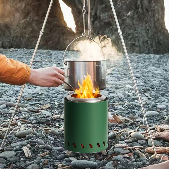 Портативная угольная плита Мини бездымный настольный костер Мало дыма