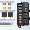 Блок реле и предохранителей 12В с 4 реле и 12 предохранителями ATCATO, предварительно собранный в корпусе из АБС-пластика, для электрических цепей автомобиля